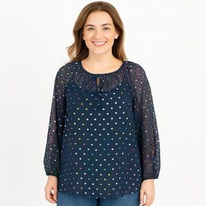 J. crew sheer Polka Dot Top Size XS